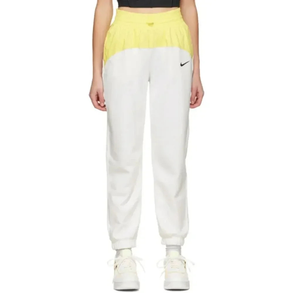 Nike White and Yellow Sportswear Icon Clash Lounge Pants Size Medium